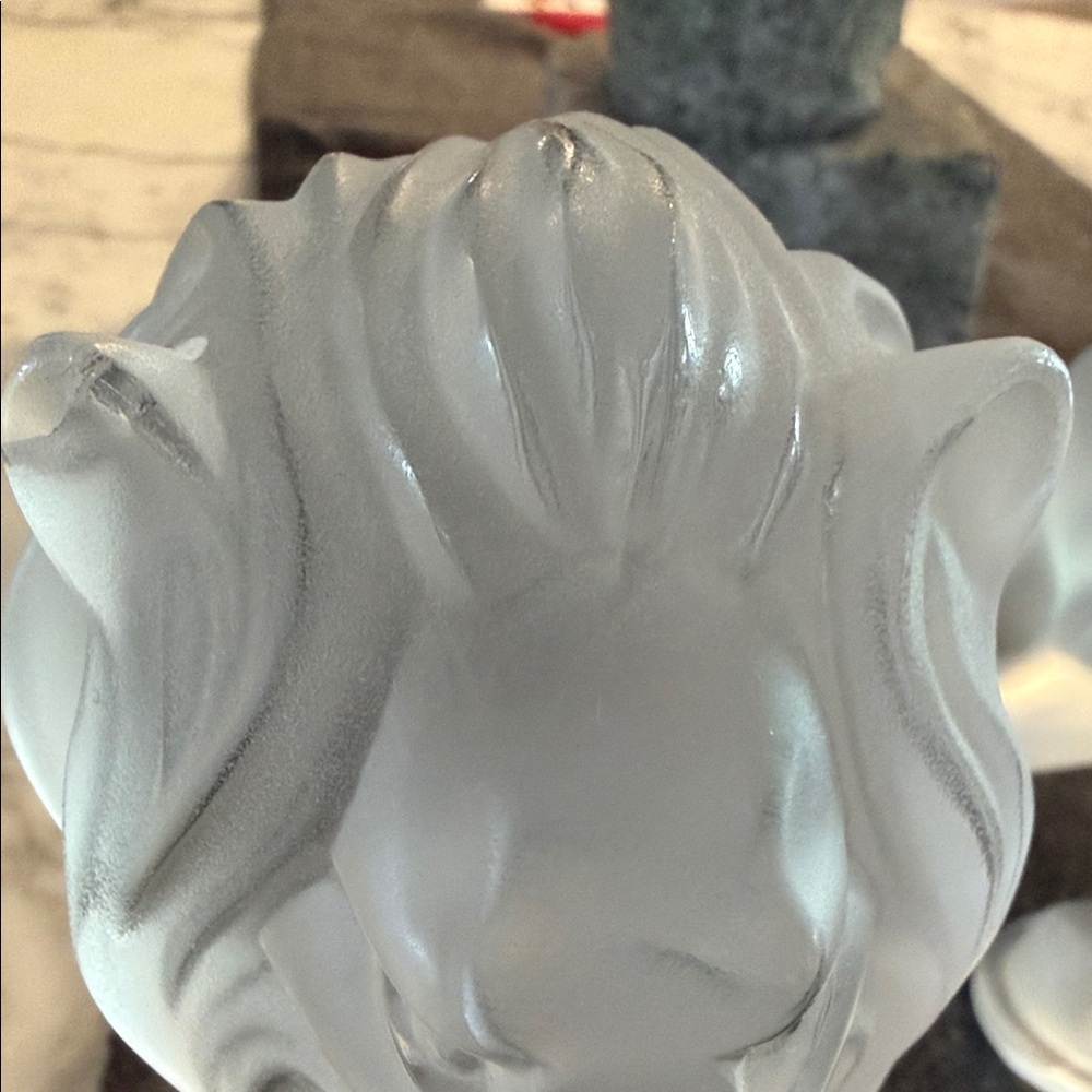 Lalique Frosted Crystal Lion Family Figurines - Picture 3 of 5